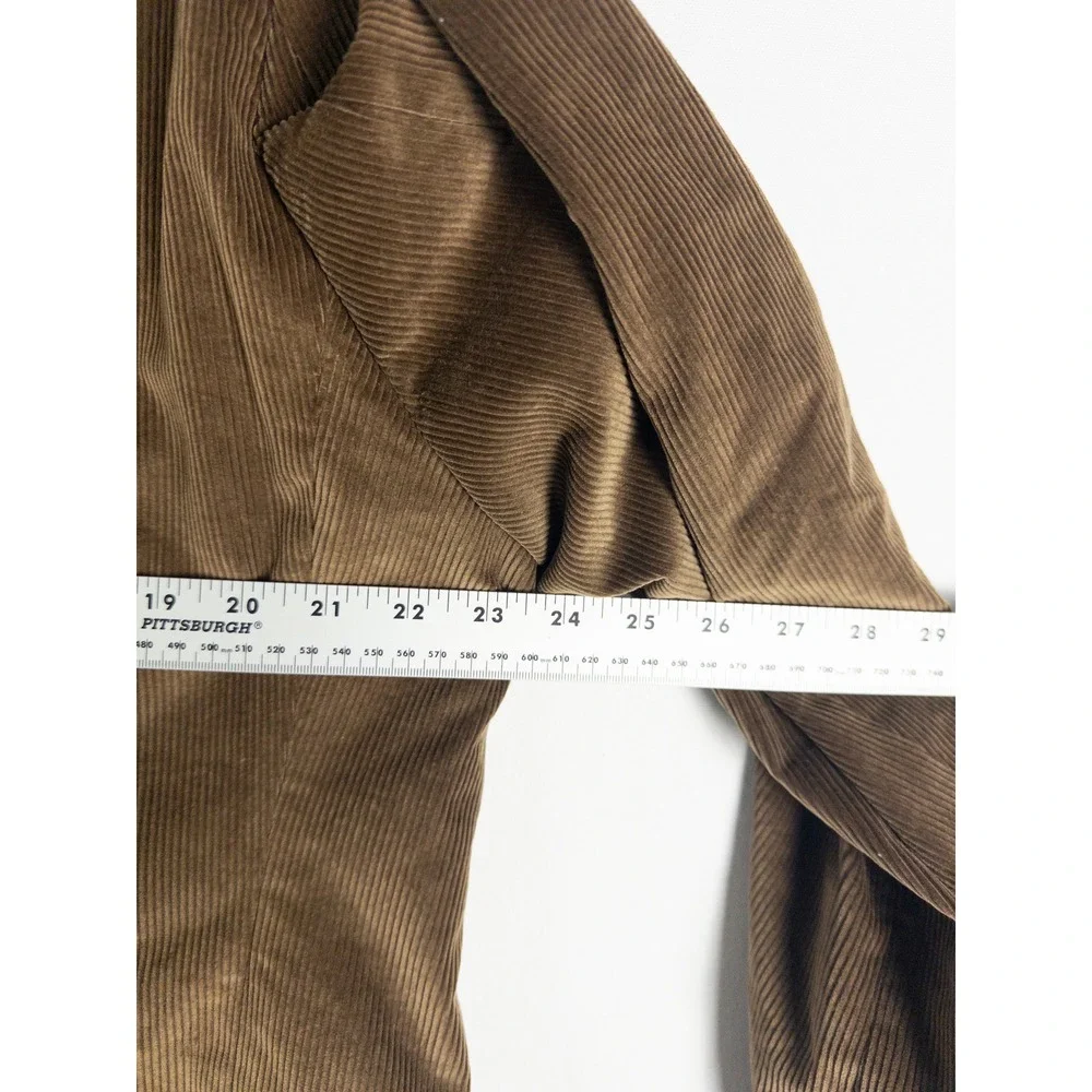Saddlebred Heritage Corduroy Blazer Sport Coat Mens 46L Brown Dark Academia Prep